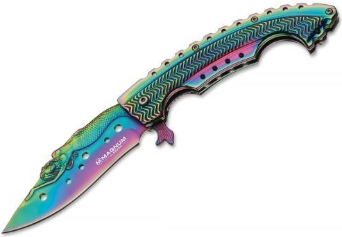 Magnum Rainbow Mermaid zakmes 9,5 cm, regenboog, staal