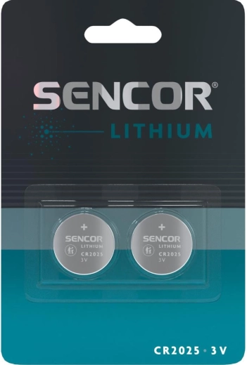 Lithium-knoopcelbatterijen Sencor CR2025 3 V, 2 stuks