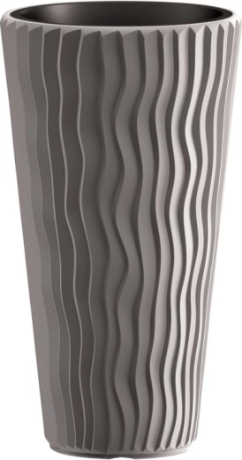 Bloempot Prosperplast Sandy Slim grijze steen 29,7 × 53,1 cm