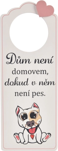 Houten deurhanger Dog Home