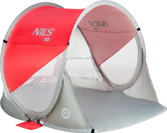 Zelfopvouwende strandtent NILS Camp rood