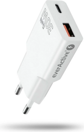 netlader everActive gaN super slim 30 w met usb-a en usb-c