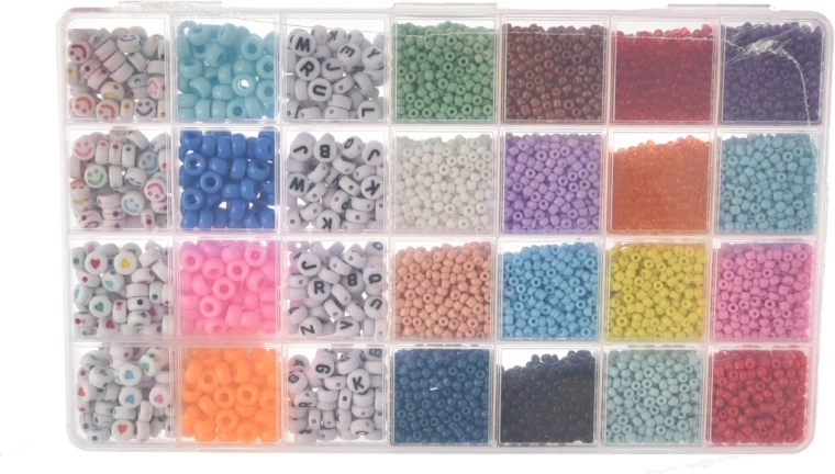 Creatieve kralenrijgset – 28 kleuren, 440 g