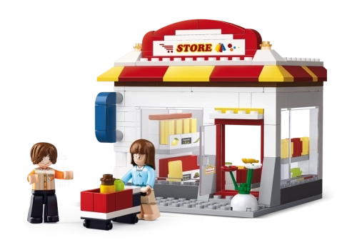 Sluban Town Business street M38-B0571 Winkel