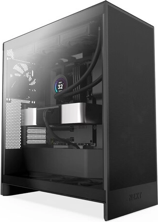 NZXT H7 Flow midi-tower met zijpaneel van gehard glas (2024) zwart