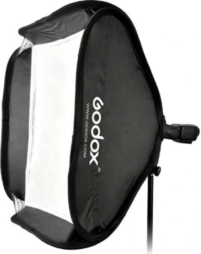 Godox opvouwbare softbox 80 × 80 cm met S-houder en Bowens-bajonet