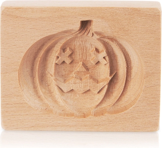 Houten koekjesstempel Halloween pompoen 10 × 8 cm