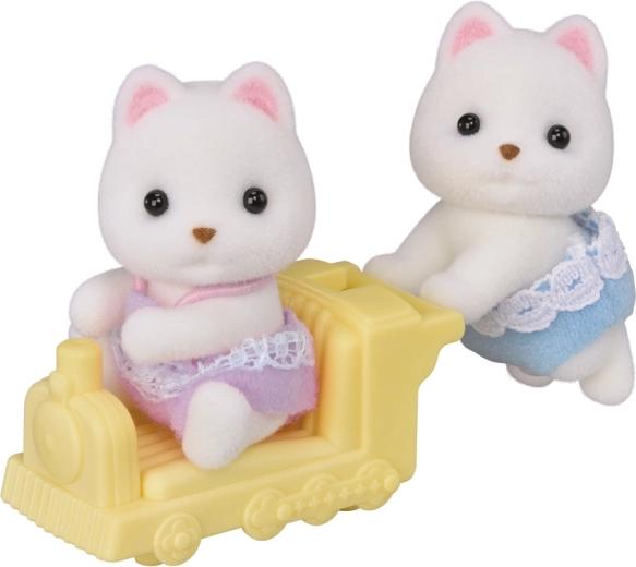 Sylvanian Families pomeriaan tweeling met treintje