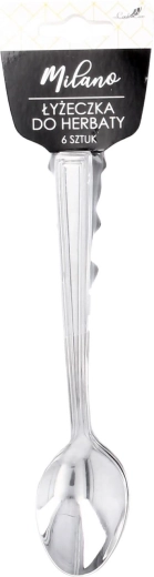 Set van 6 theelepels Milano – roestvrij staal