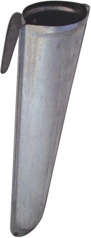 Houder voor slijpsteen van metaal met ophanghaak