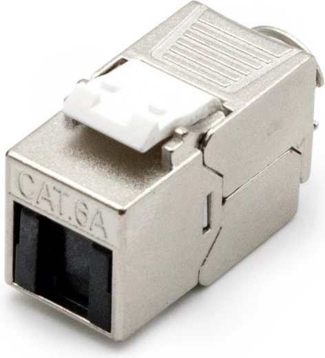 Keystone-module RJ45 cat.6A afgeschermd, gereedschapsloos met stofkap - 1 stuk