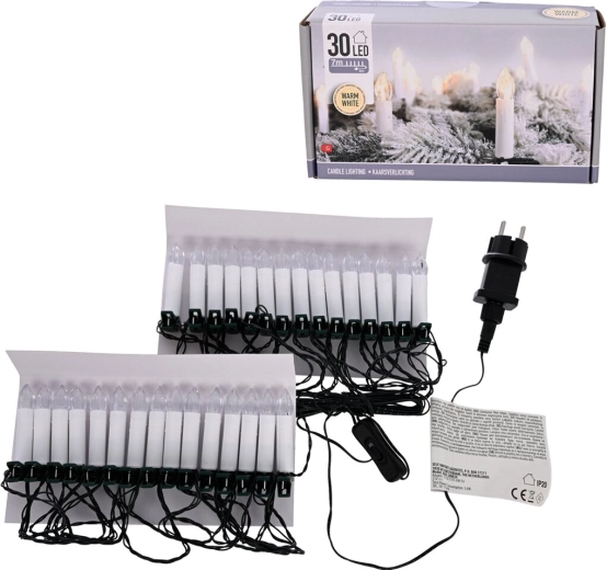 LED-lichtsnoer kaarsjes UH 30 LED 4 m warmgeel licht