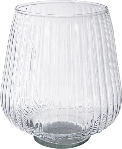 Glazen vaas van gerecycled glas 17 × 17 × 19 cm (assorti, 3 varianten)
