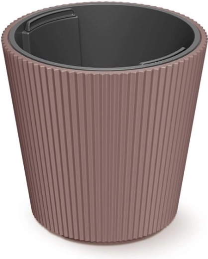 Bloempot met inzet Milly 23,8 cm marsala