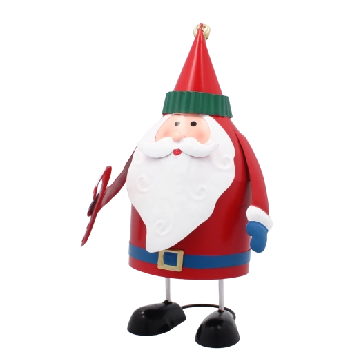 Metalen kerstfiguur Kerstman 21 cm