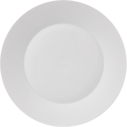 Porseleinen plat bord Mona met subtiele lijn 27 cm