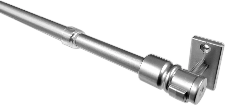 Telescopische vitrage­roede CAFE 75–135 cm, nikkel, diameter 1,6 cm