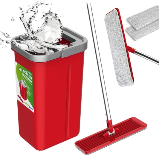 Vlakke mop met emmer en wringer GreenBlue MaxiClean