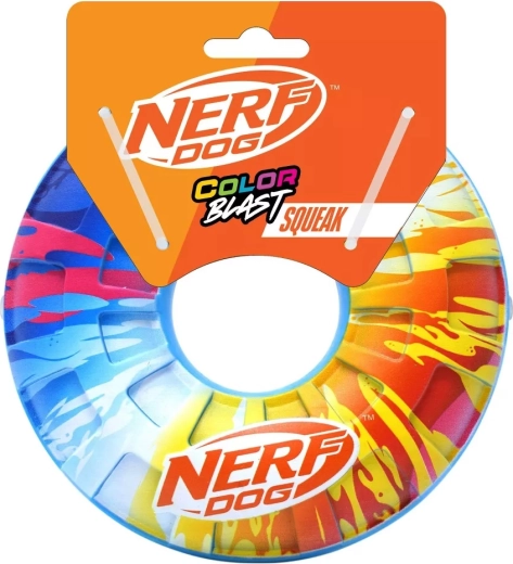 Nerf Dog piepend vliegende ring voor honden 15 cm