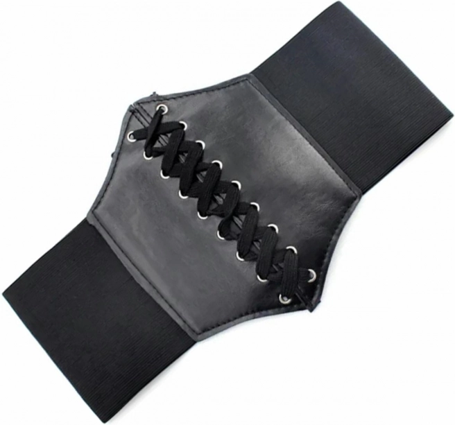 Bq65 brede elastische taille-corset met vetersluiting