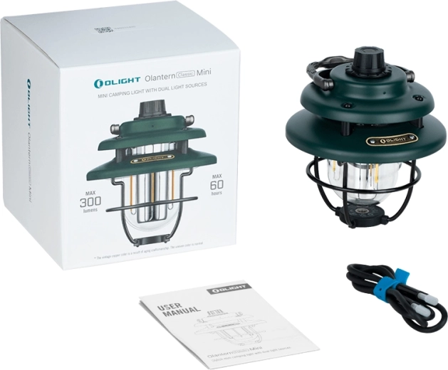 Olight Olantern Classic Mini draagbare kampeerlantaarn Forest Green, oplaadbaar