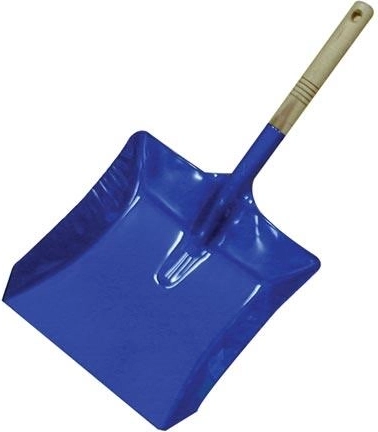 Stofferblik met houten handvat