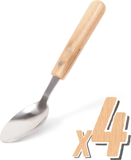 Grilllepels met houten handvat – set van 4 stuks