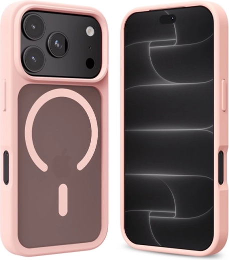 Crong Hybrid Matte Magnetic MagSafe-hoesje voor iPhone 18 Pro Max / 17 Pro Max, roze