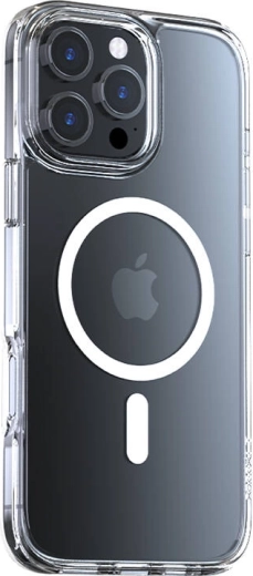 Torras Diamond‑Mag hoesje voor iPhone 16 Pro transparant