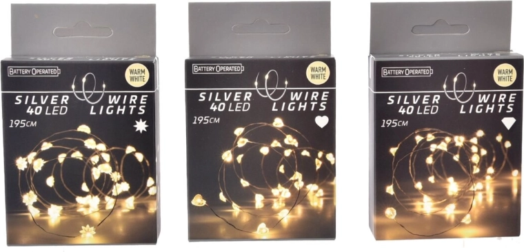 Gele LED-lichtslinger 40 LED (3 varianten)