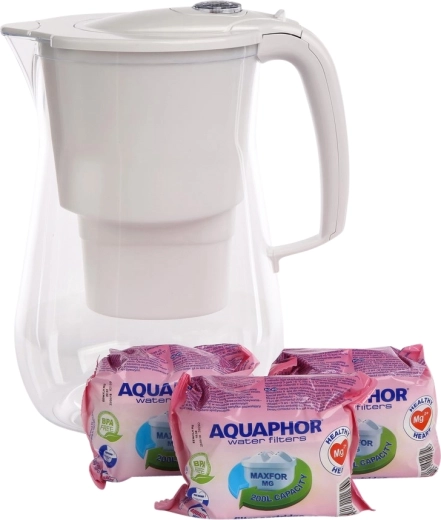 Waterfilterkan Onyx 4,2 l wit + 3× magnesiumfilter