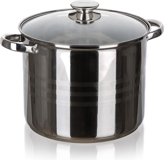 RVS pan LIVING 26 cm met glazen deksel 11,1 l