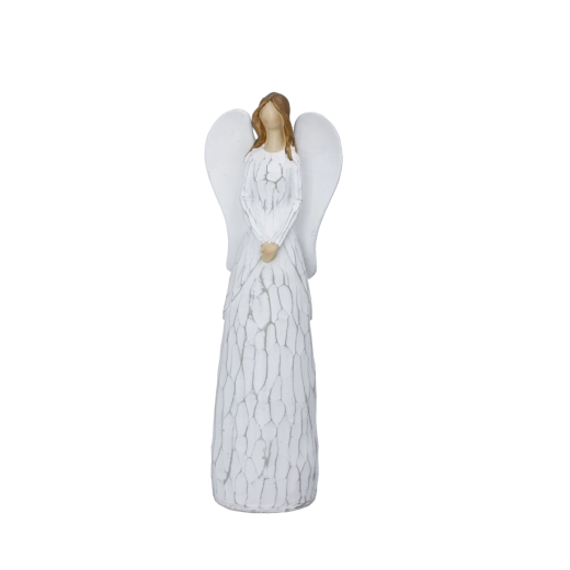 Kerstfiguur witte engel Glamour
