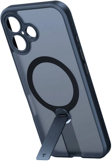 Torras Pstand Spin hoesje voor iPhone 16 Plus zwart