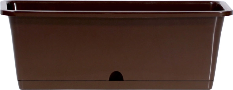 Plastic bloembak Camelia 59,5 cm bruin