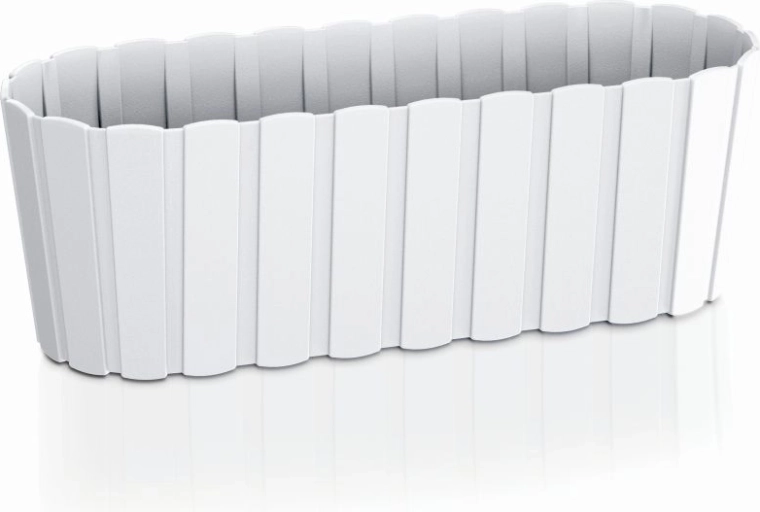 Kunststof bloembak BOARDEE CASE 38,3 cm wit