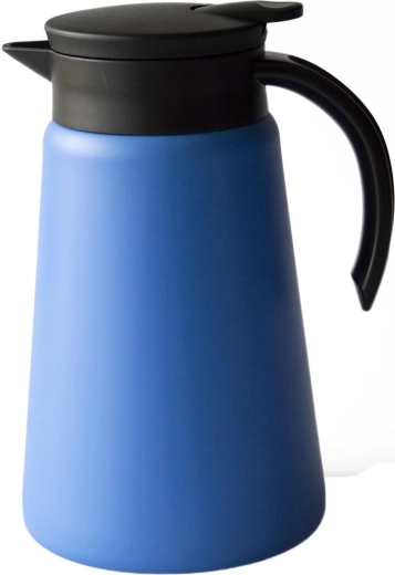 Thermoskan 1 l van roestvrij staal met kunststof deksel en hendelsluiting