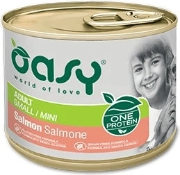 Paté voor honden Oasy One Protein Adult Small/Mini zalm 200 g