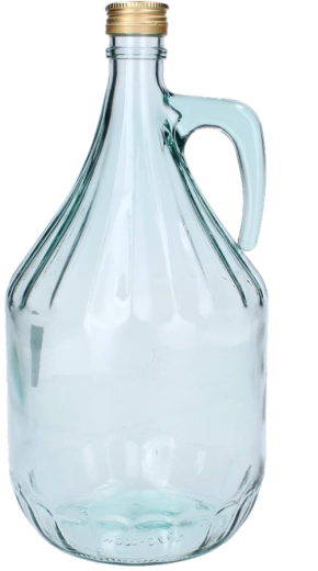 Glazen mandfles 3 l met metalen schroefdop