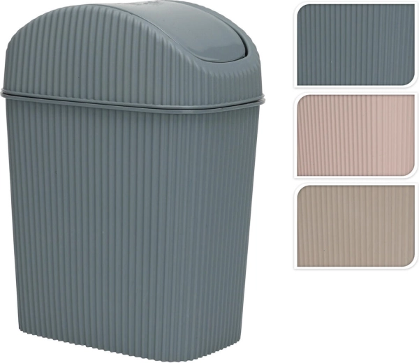 Kunststof kantelbare prullenbak 2,5 l, rechthoekig