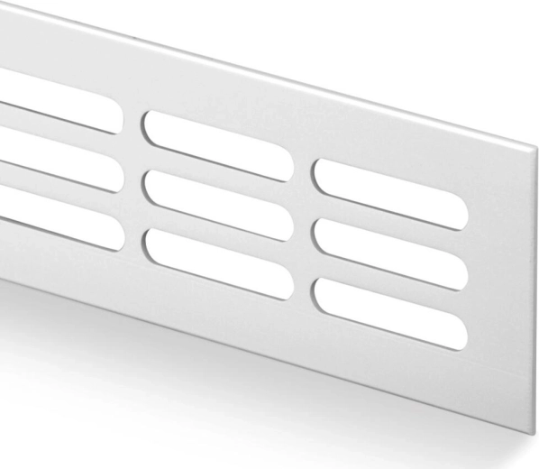 Aluminium ventilatierooster 60 × 400 mm, geanodiseerd