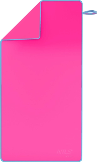 Sneldrogende microvezelhanddoek NILS aqua roze-blauw 140 × 70 cm