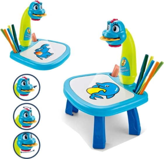 Multifunctionele projector / overheadprojector voor het leren tekenen - blauwe dinosaurus