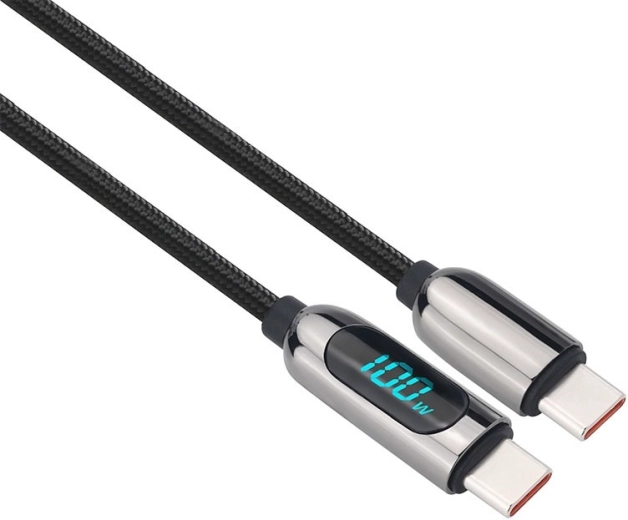 Solight USB-C-kabel met display USB-C – USB-C 100 W 2 m - 1 stuk