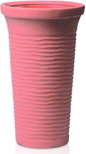 Bloempot Verona, baksteenrode kunststof