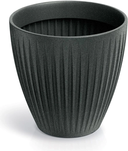 Bloempot Latia Round Midl 60 cm – zwart graniet