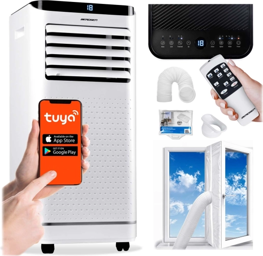 Berdsen draagbare airconditioner 9000 BTU met ontvochtiger en raamafdichting