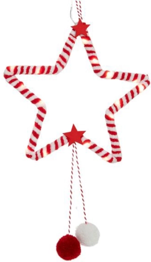 Lichtster met timer, 20 LED, 20 cm