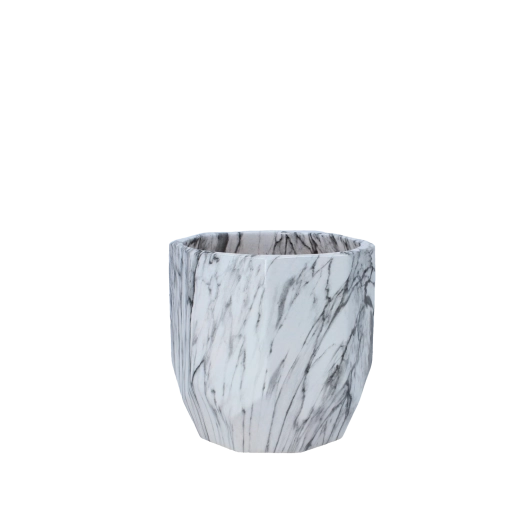 Keramische bloempotcover met marmerlook 14,5 × 14,5 × 14 cm