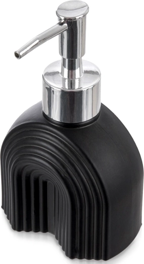 Glazen zeepdispenser, zwart, 180 ml